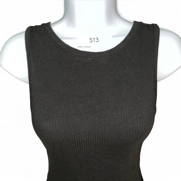 American Eagle Outfitters Black Ribbed Bodysuit - Picture 2 of 4